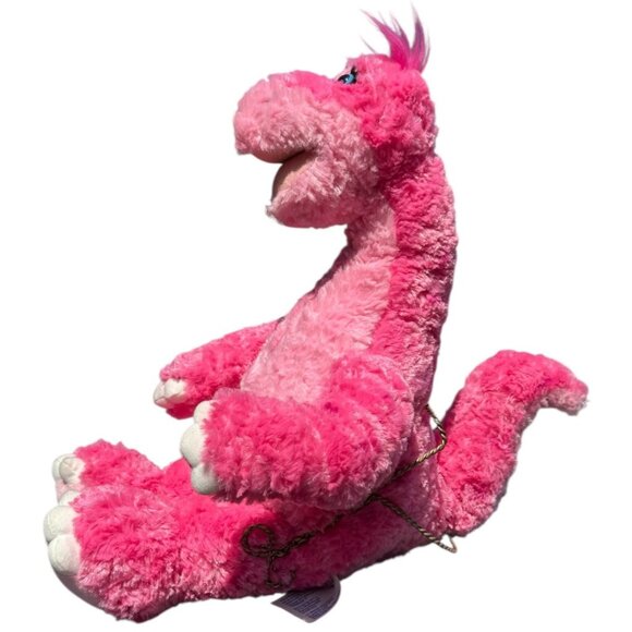 Sitting Build a Bear Pink Apatosaurus Dinosaur Plush 20in Stuffed Animal Toy - Picture 6 of 16